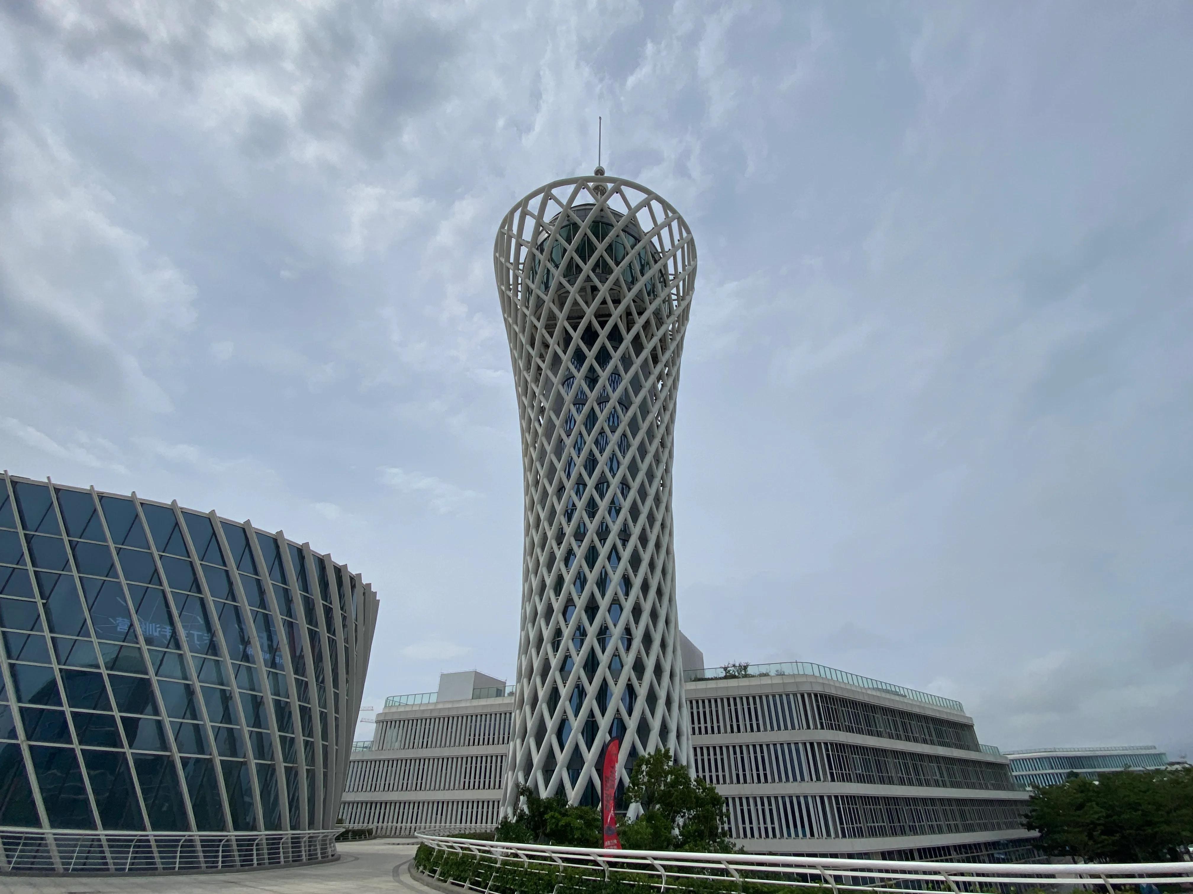 东莞滨海湾旅游景区全景视频,东莞小蛮腰观光塔