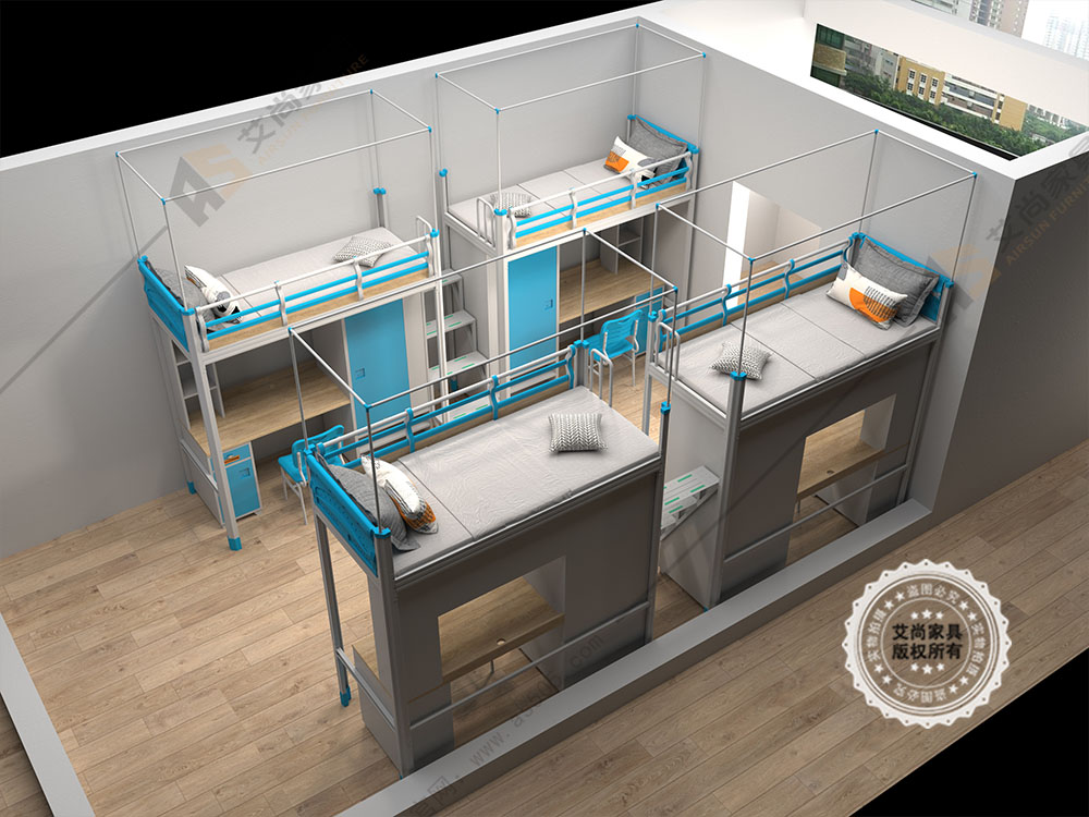 艾尚家具学生公寓床厂家,艾尚铁床