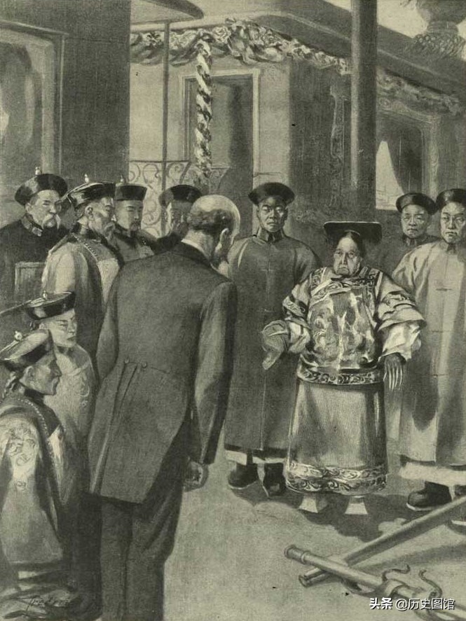 外国人给慈禧太后画的画,慈禧太后画像是怎么画的