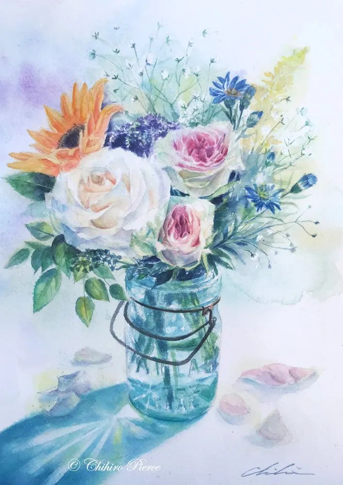 日本美少女工笔画家,日系女画家作品