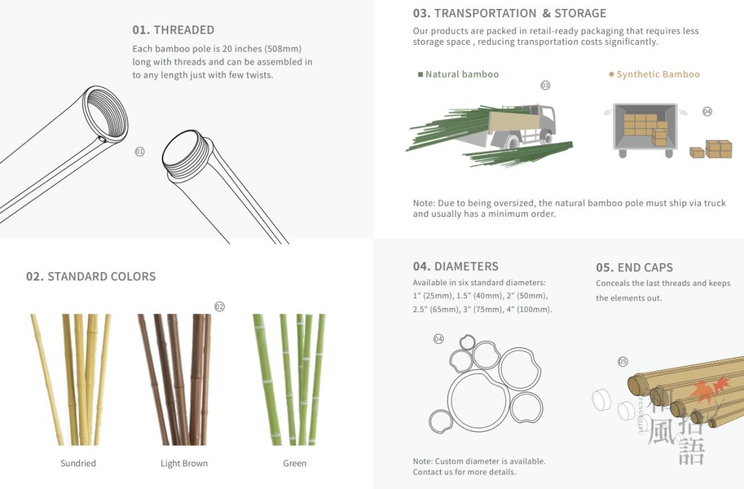 JapaneseEcoBamboo|仿真竹竿装饰应用