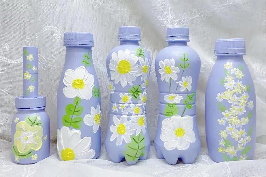 怎么把瓶子变废为宝做艺术品,废瓶子变废为宝图画