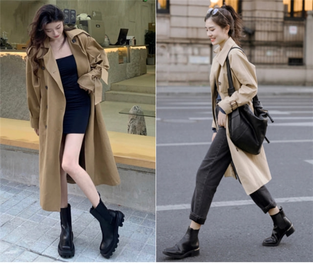 春天一件短风衣的搭配开衫,春天风衣里面搭配什么衣服学生