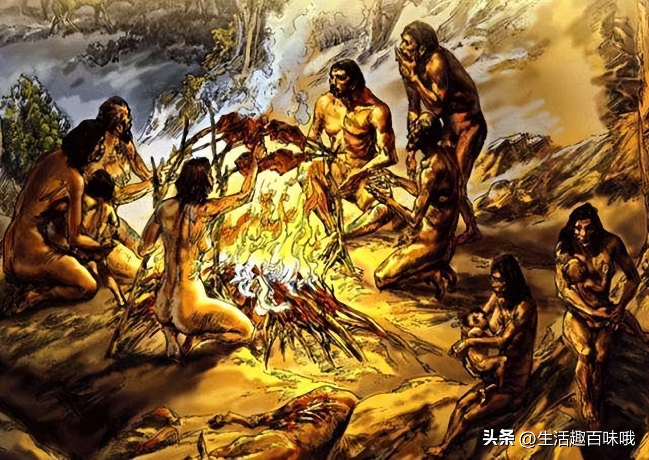 原始社会钻木取火过程,钻木取火原始部落
