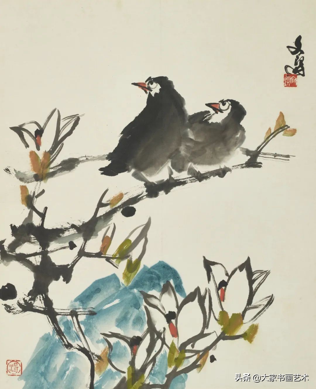 大家书画作品视频,汤立大写意花鸟画展