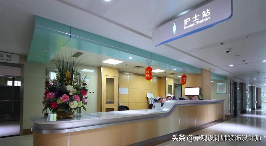 护士站背景墙分隔设计,护士站治疗室设计布局效果图