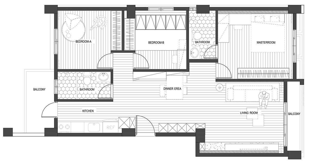 两个人的116㎡，进门感觉太治愈，全屋干净又大方，真是太舒适