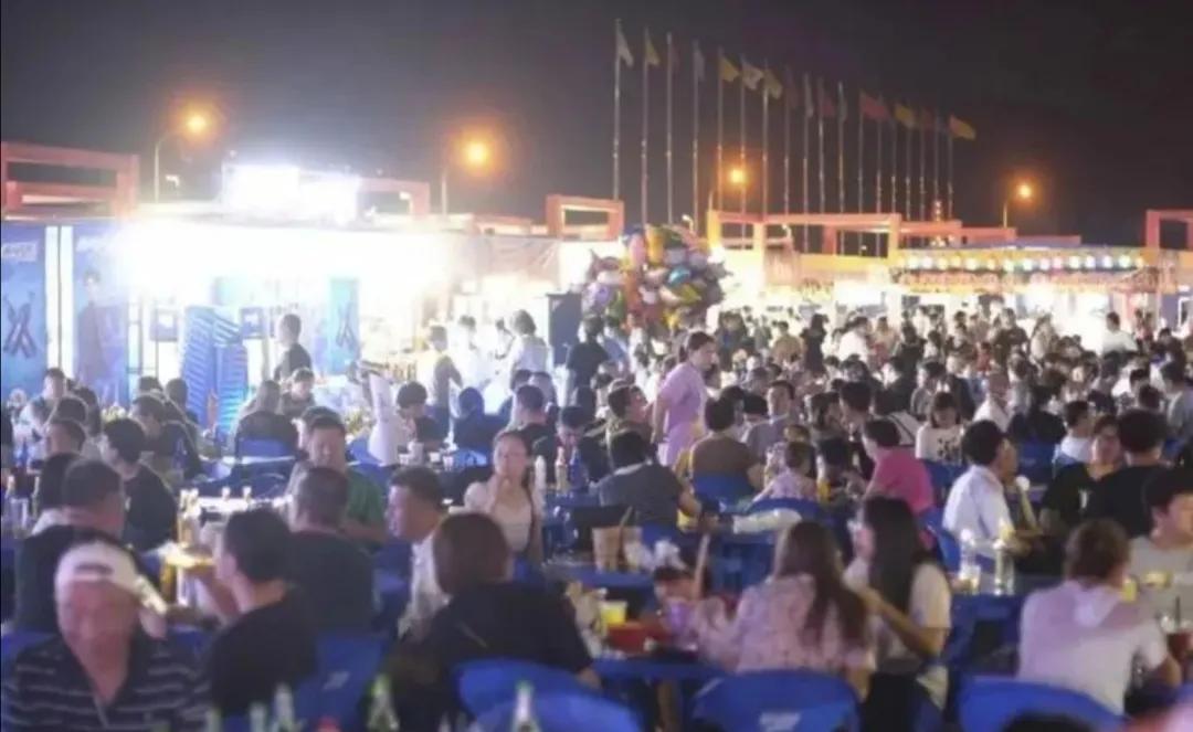 天津红桥区运河新天地夜市,2019天津夜市小吃一条街