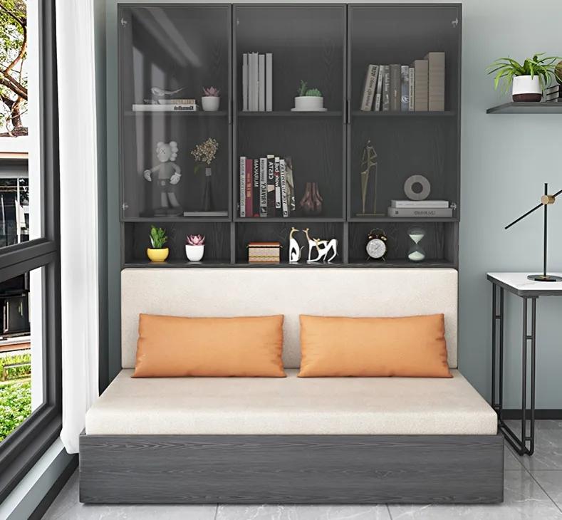 折叠床一体小卧室效果图,新式折叠床效果图