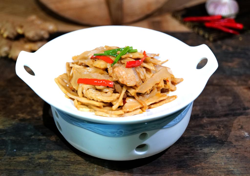 农家下饭美食冬笋,食堂大锅菜冬笋怎么做好吃