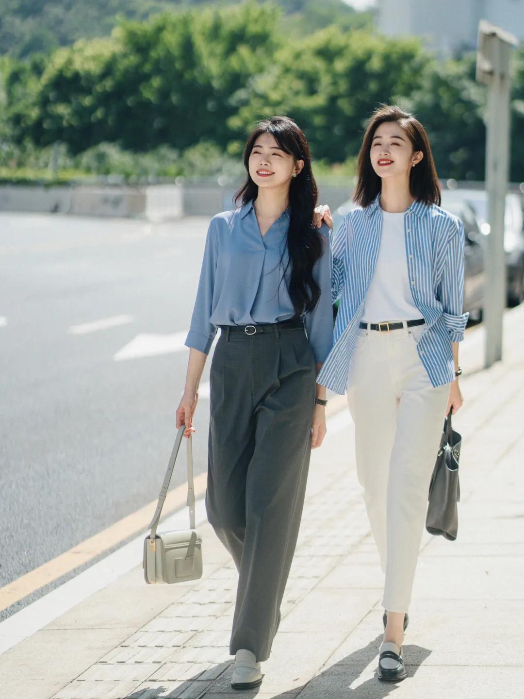 街拍穿搭休闲裤,街拍穿出来的衣服拥有潮流的气息