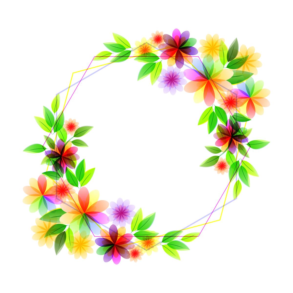 漂亮的彩色边框图片大全,好看的绿叶边框