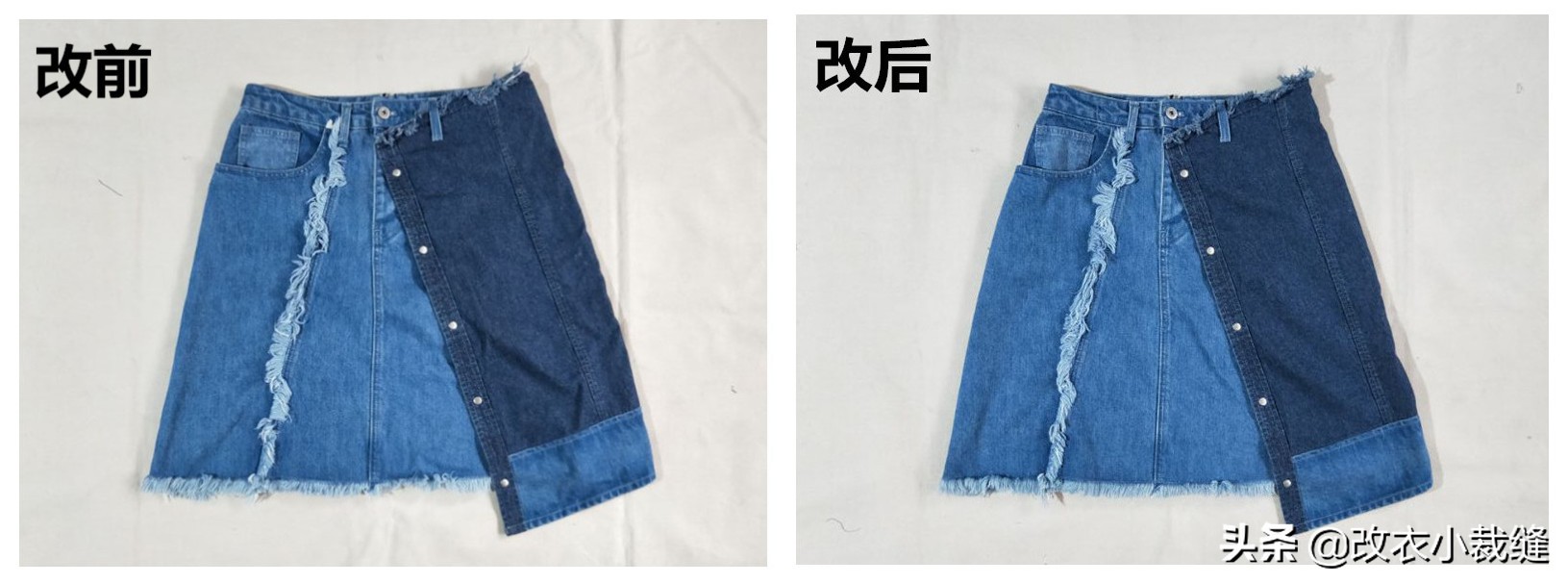 半身裙腰大了怎么改小教程,衣服收腰大了改小妙招不用缝