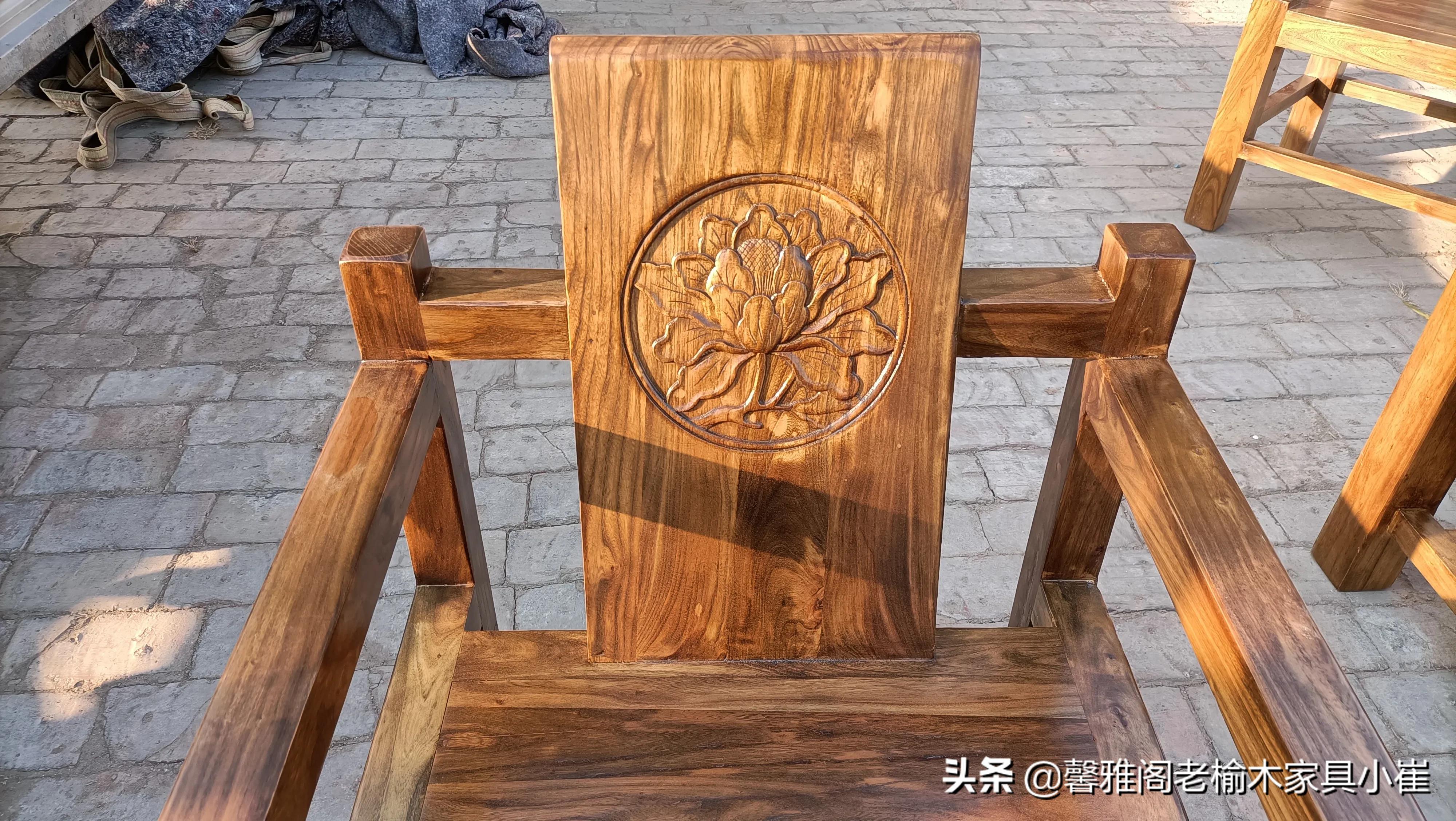 老榆木中式茶道桌价格,老榆木茶桌椅一体