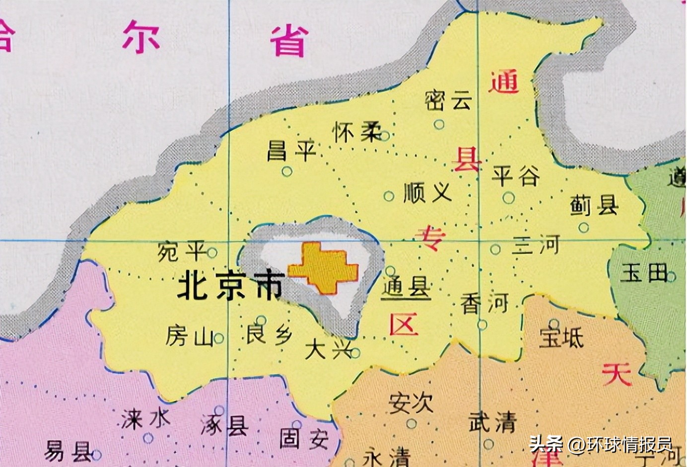 北三县和京津历史关系,北京天津之间为什么隔着北三县