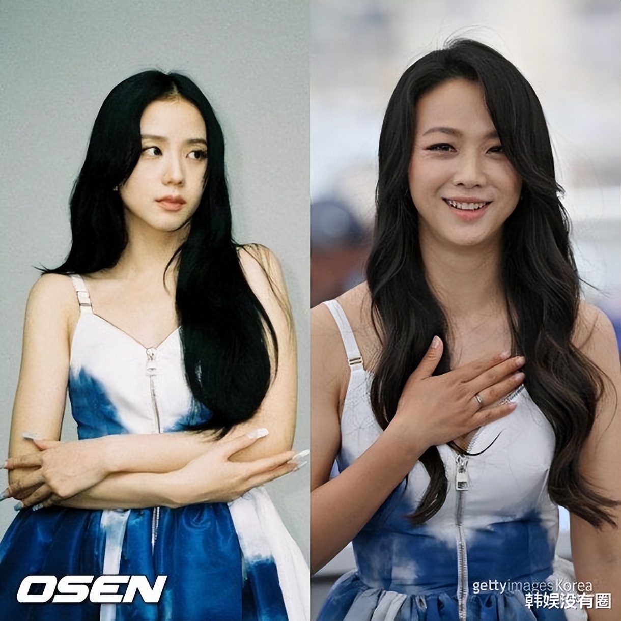 金智秀撞衫舒淇赵丽颖,blackpink撞脸彩英