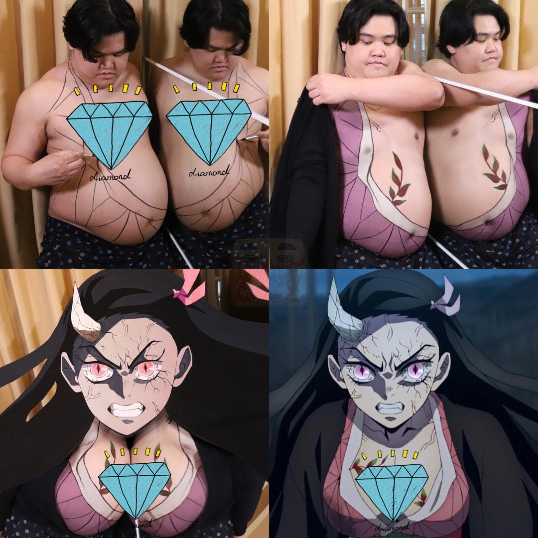 泰国小哥cos祢豆子,泰国小哥cos阿尼娅