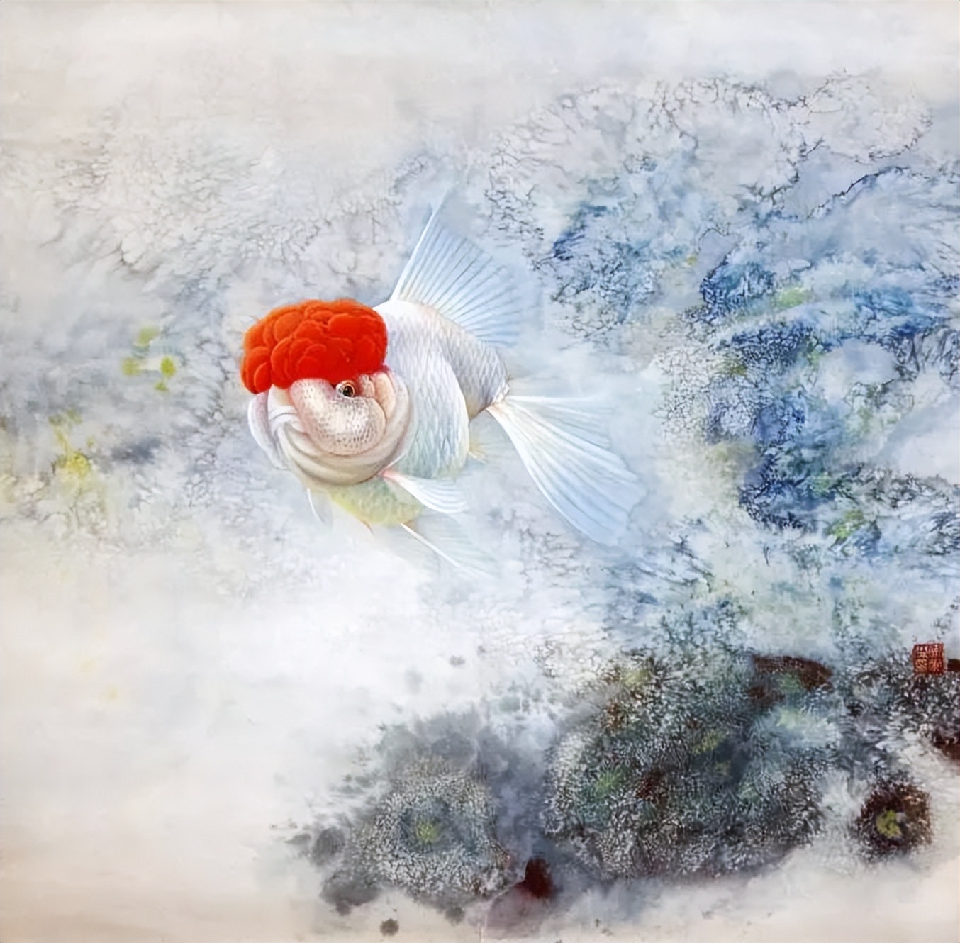 工笔画金鱼图片欣赏,金鱼工笔画精品欣赏