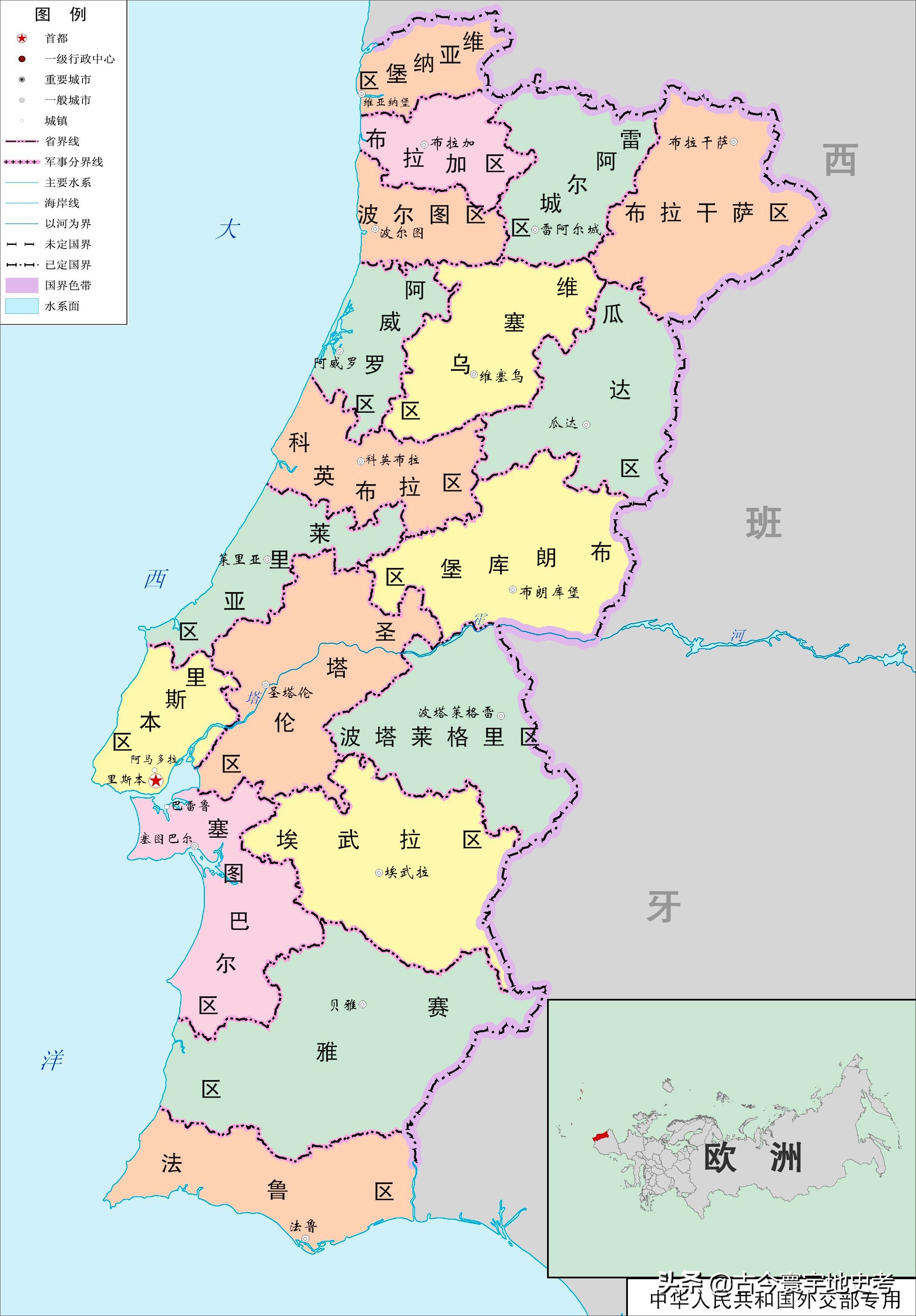 欧洲行政区划地图高清大图,欧洲国家行政区划图