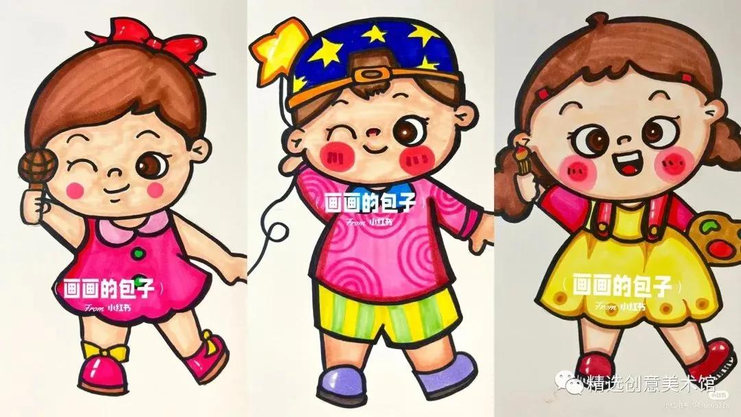 5-6岁儿童美术马克笔绘画超简单,5-12岁最简单的画儿童马克笔