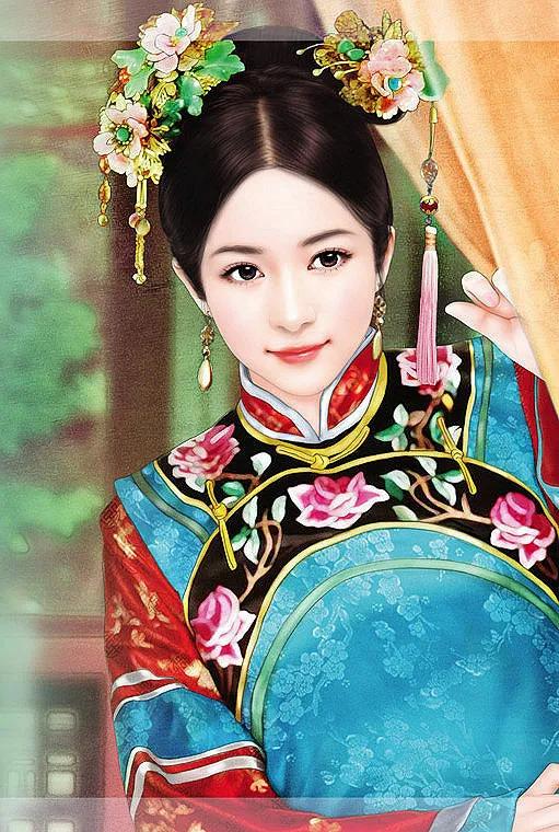 精美手绘手机壁纸古装演员,唐嫣古装高清壁纸