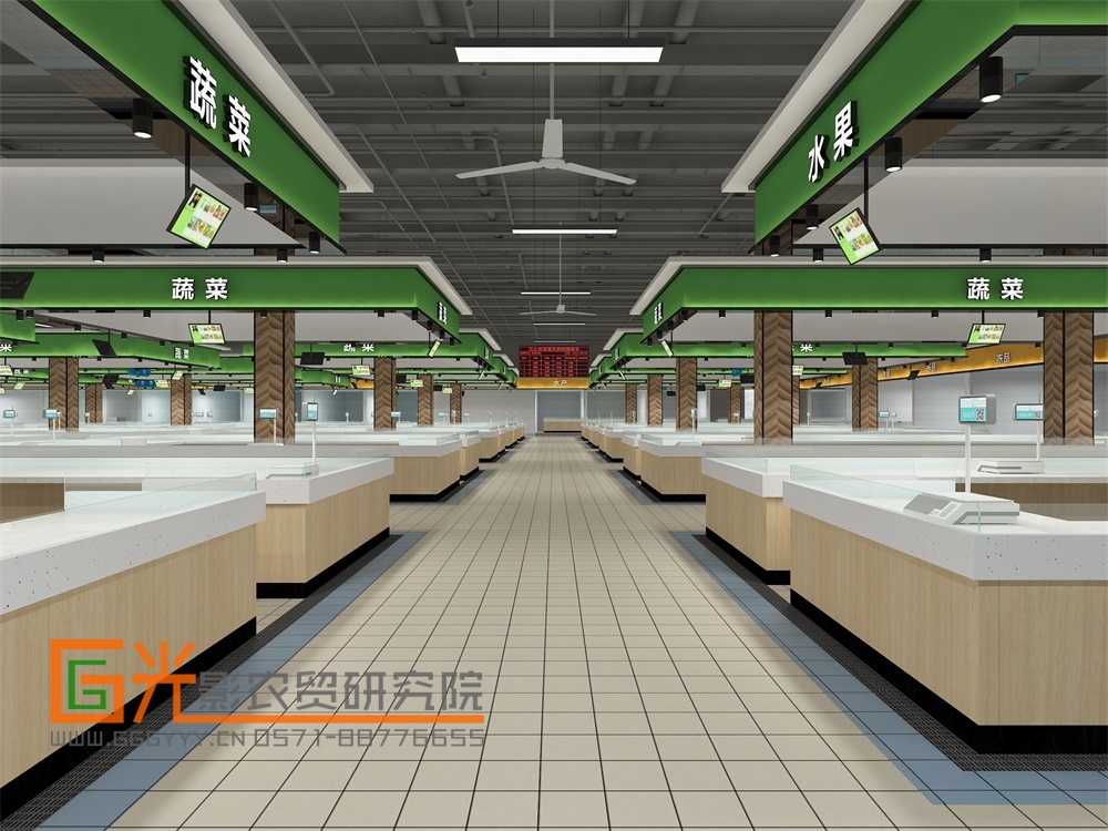 农贸市场水产摊位设计效果图,农贸市场摊位设计平面图