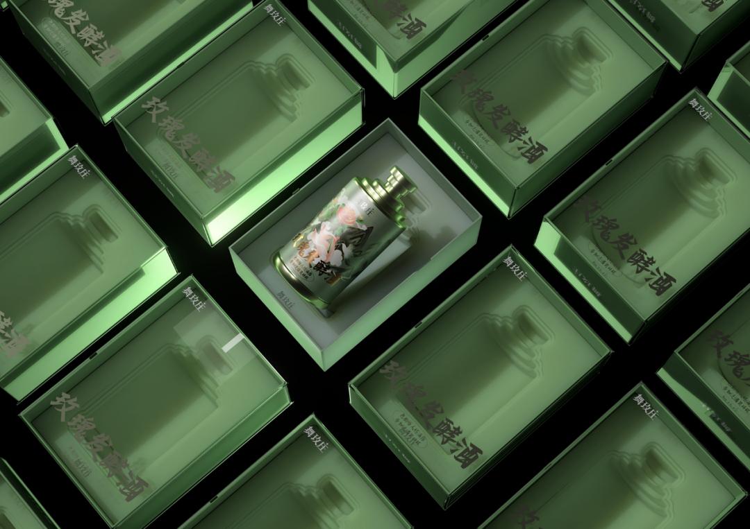 中国风果酒包装,现代风格酒包装