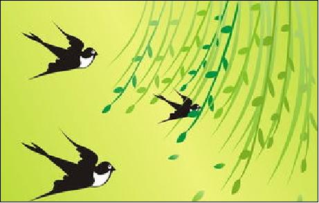 儿童画创意美术6-8岁,创意儿童画燕归巢