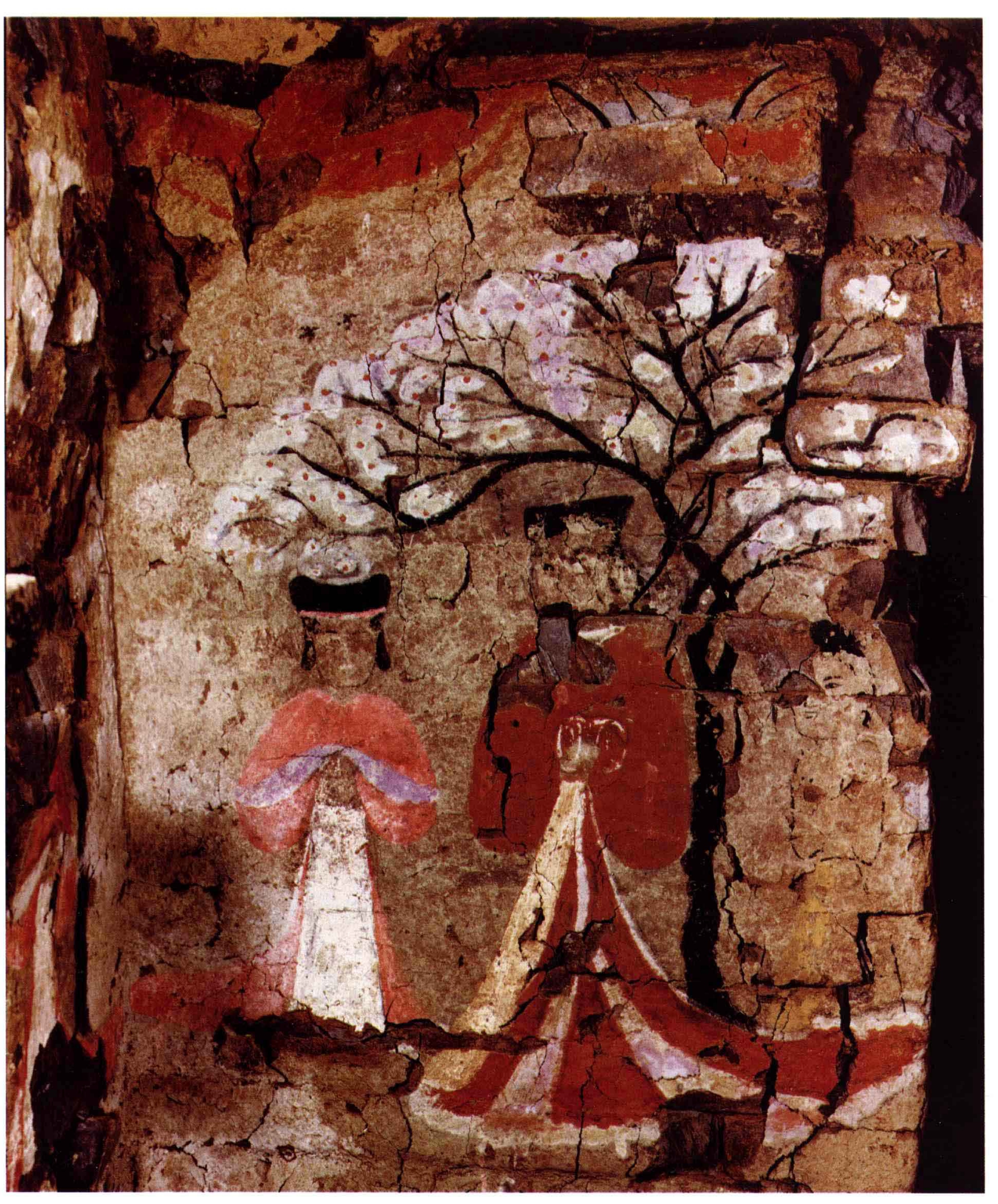 河南出土壁画图片,陕西出土古代壁画展