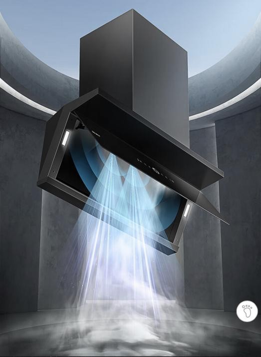 侧吸滑盖烟机探店,750毫米宽的侧吸家用烟机