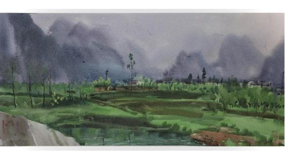 【艺坛百家】|水味彩韵•画意诗情——*党**天才水彩画赏析