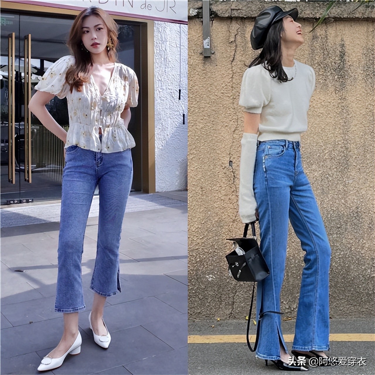 九分裤牛仔阔腿裤秋冬,显瘦阔腿裤推荐冬季九分裤