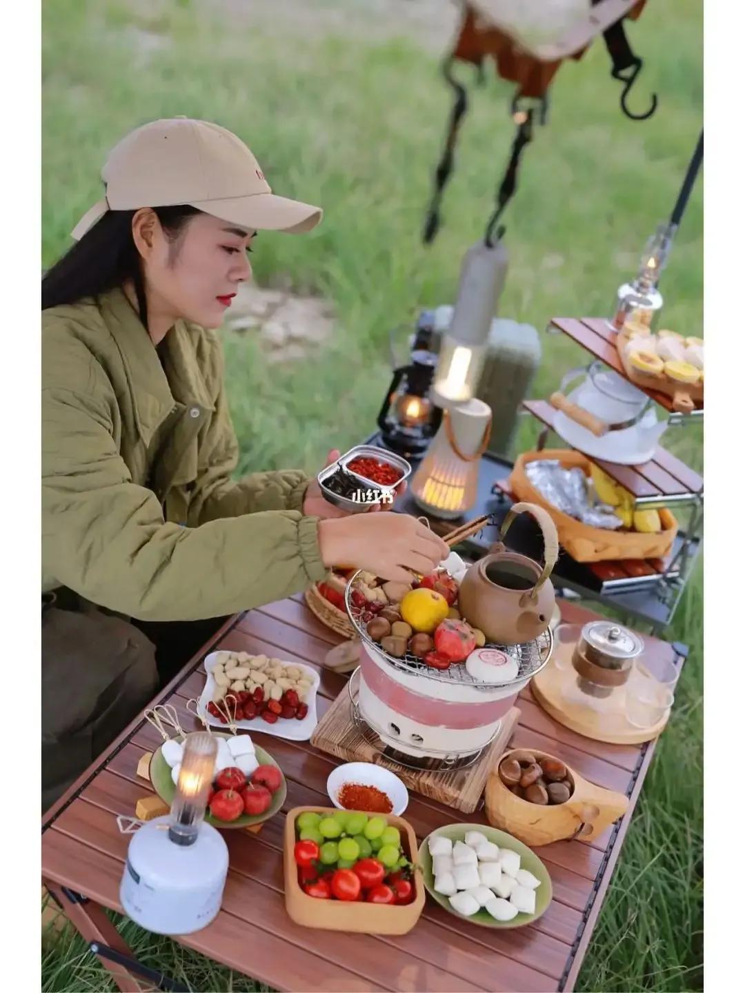 户外露营围炉煮茶全过程,露营围炉煮茶文案