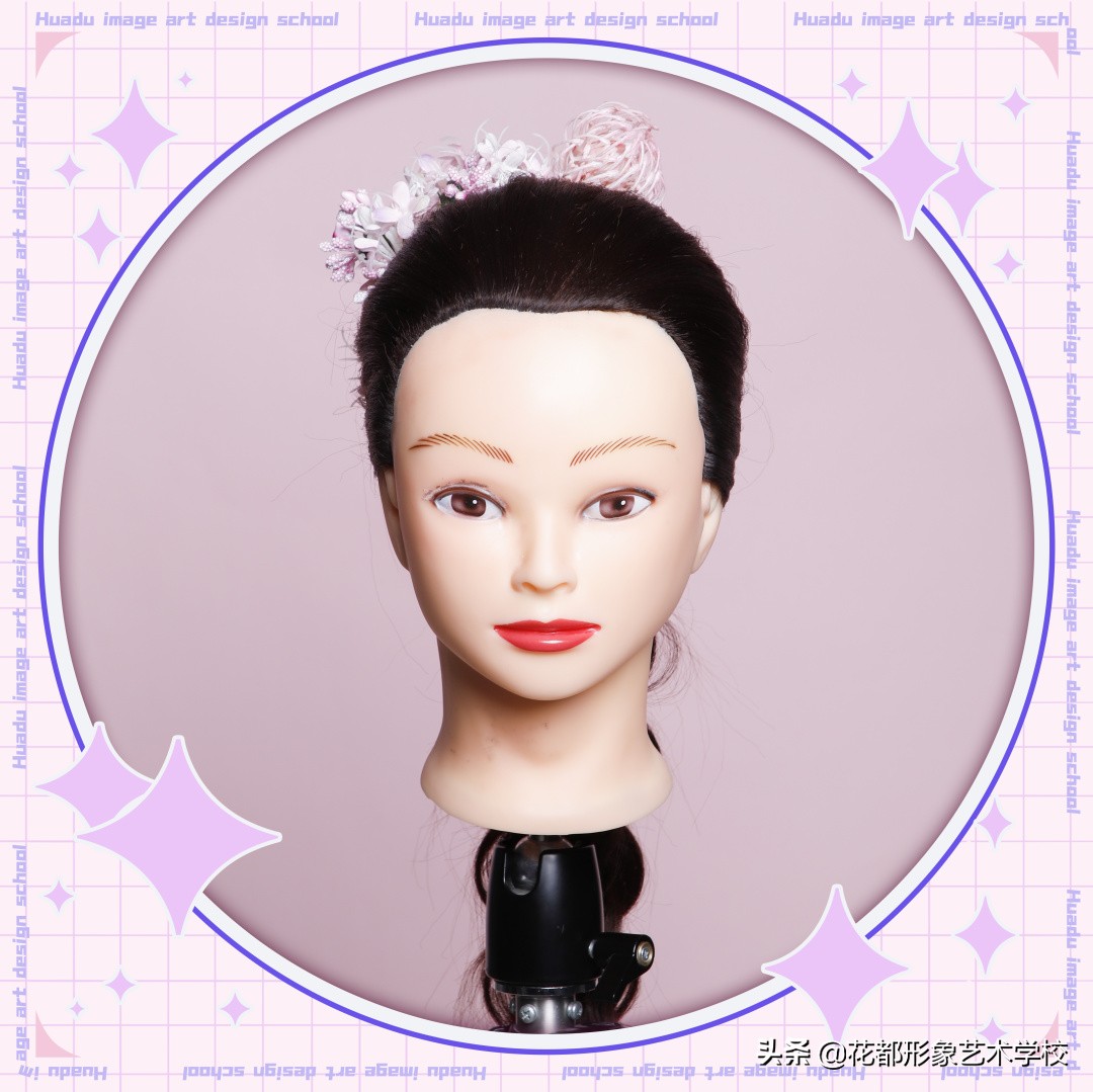 唯美学生编发教程,学化妆学美甲来花都