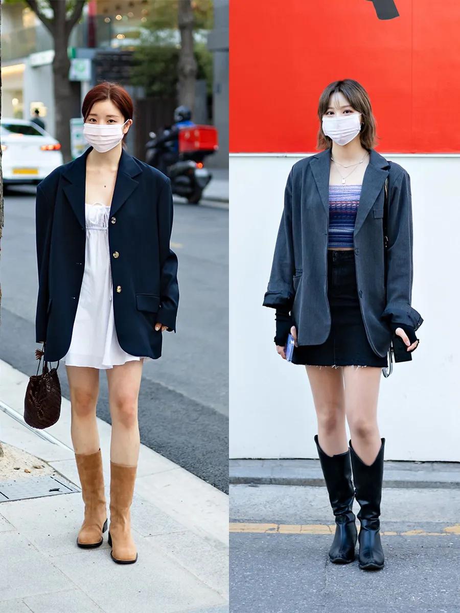 韩系ins高级感西装外套穿搭,跟着韩国博主学穿搭技巧