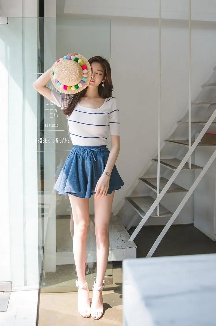 韩国模特朴正旭图片,朴正允真丝抹胸裙