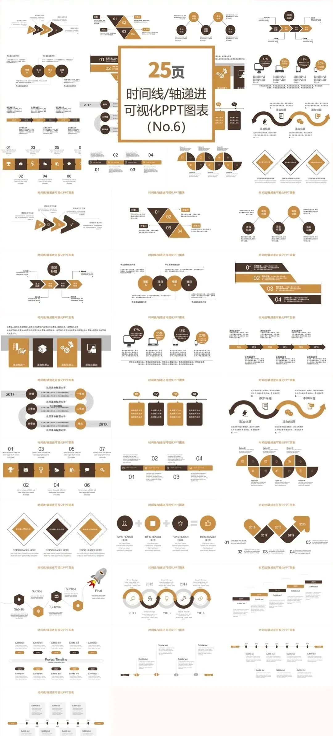 曲线时程图ppt排版技巧,最简单的直线时间轴ppt制作