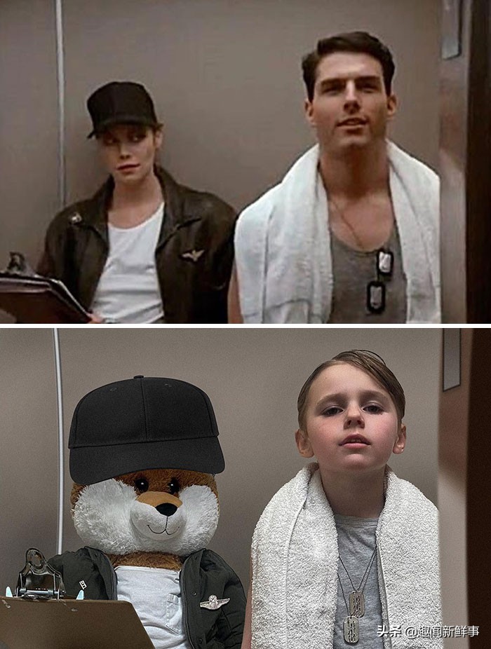 外国父子模仿视频,父子模仿香港电影片段