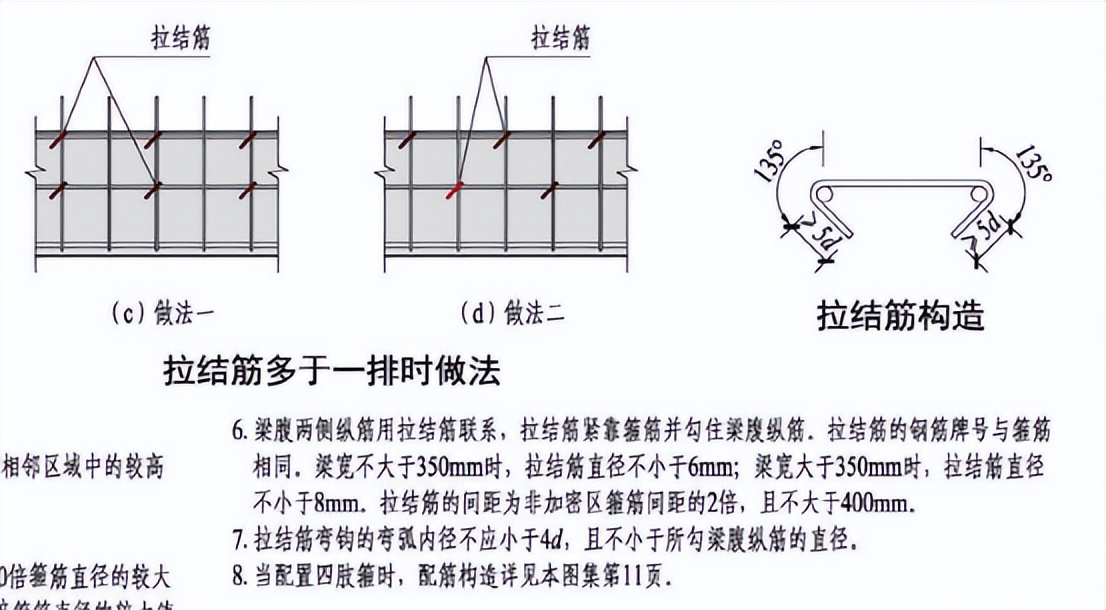 梁拉筋配筋大小怎么规定的,梁拉筋和钢筋的区别