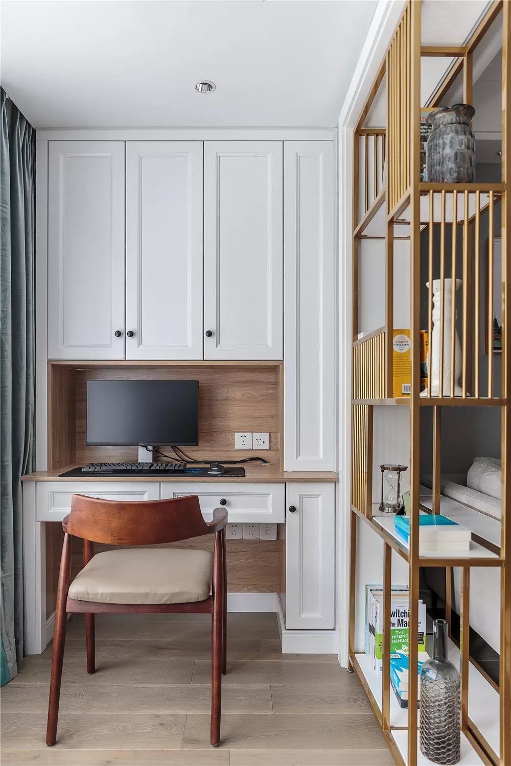 卧室无柜子设计北欧风,房间布置简约北欧风上下铺