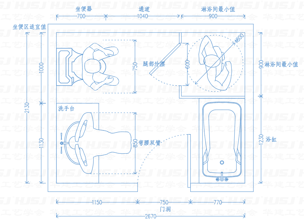 1m*2m卫生间设计图,1m*2m卫生间设计