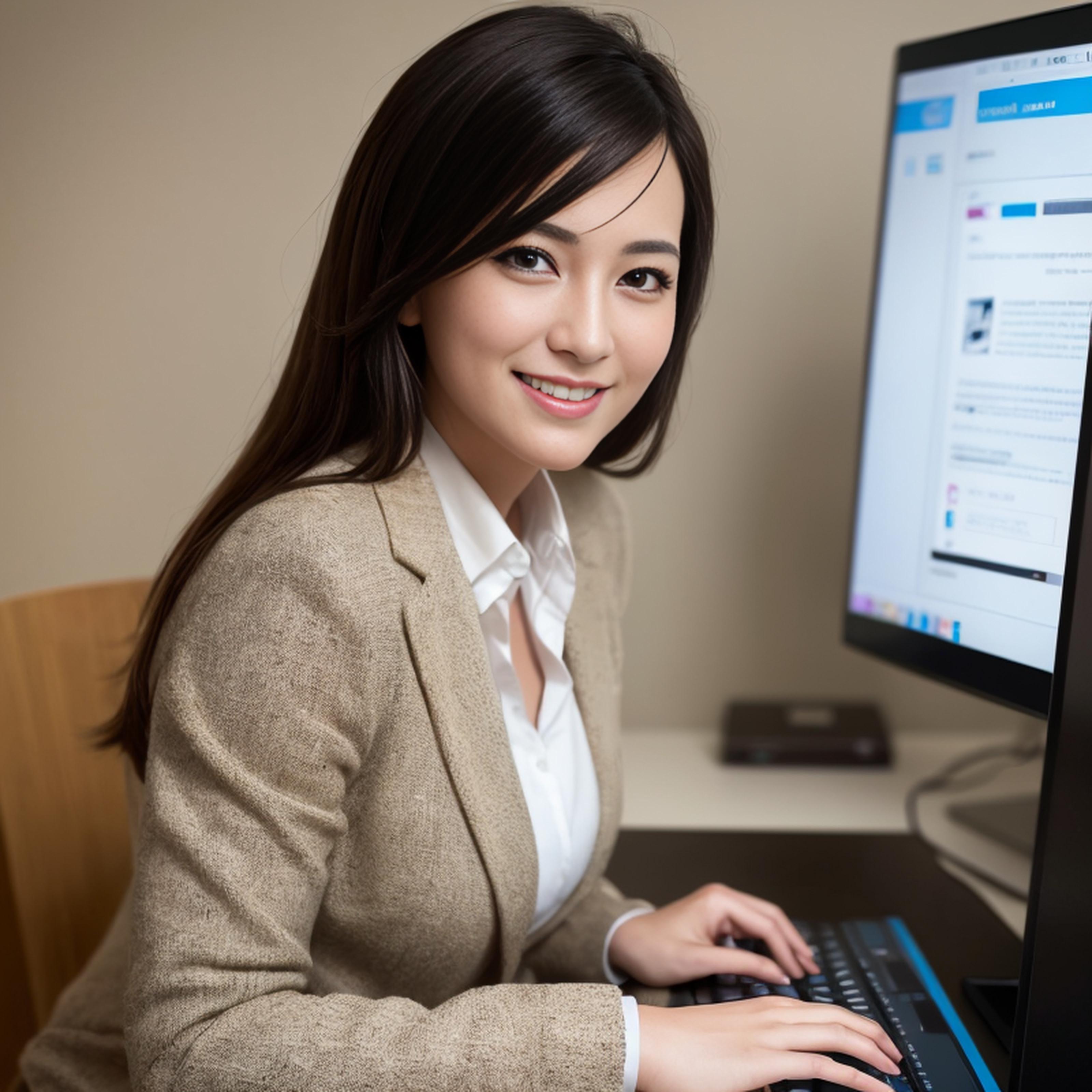 StableDiffusionAI生成的使用电脑的美女，盘点下我用过的电脑