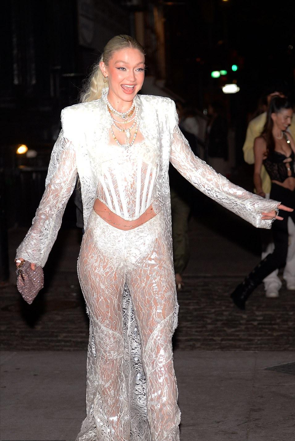 超模gigi穿搭夏天,超模gigi惊艳的图片