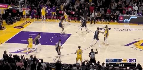 詹姆斯准三双湖人轻取森林狼湖人,恭喜湖人季前赛三连胜合集