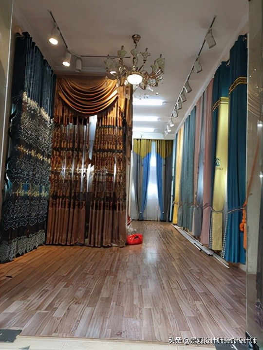 窗帘壁纸店装修,广州窗帘店设计案例图片