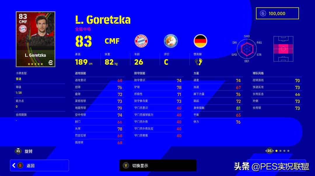 实况足球诺伊尔详细资料,实况足球拜仁诺伊尔