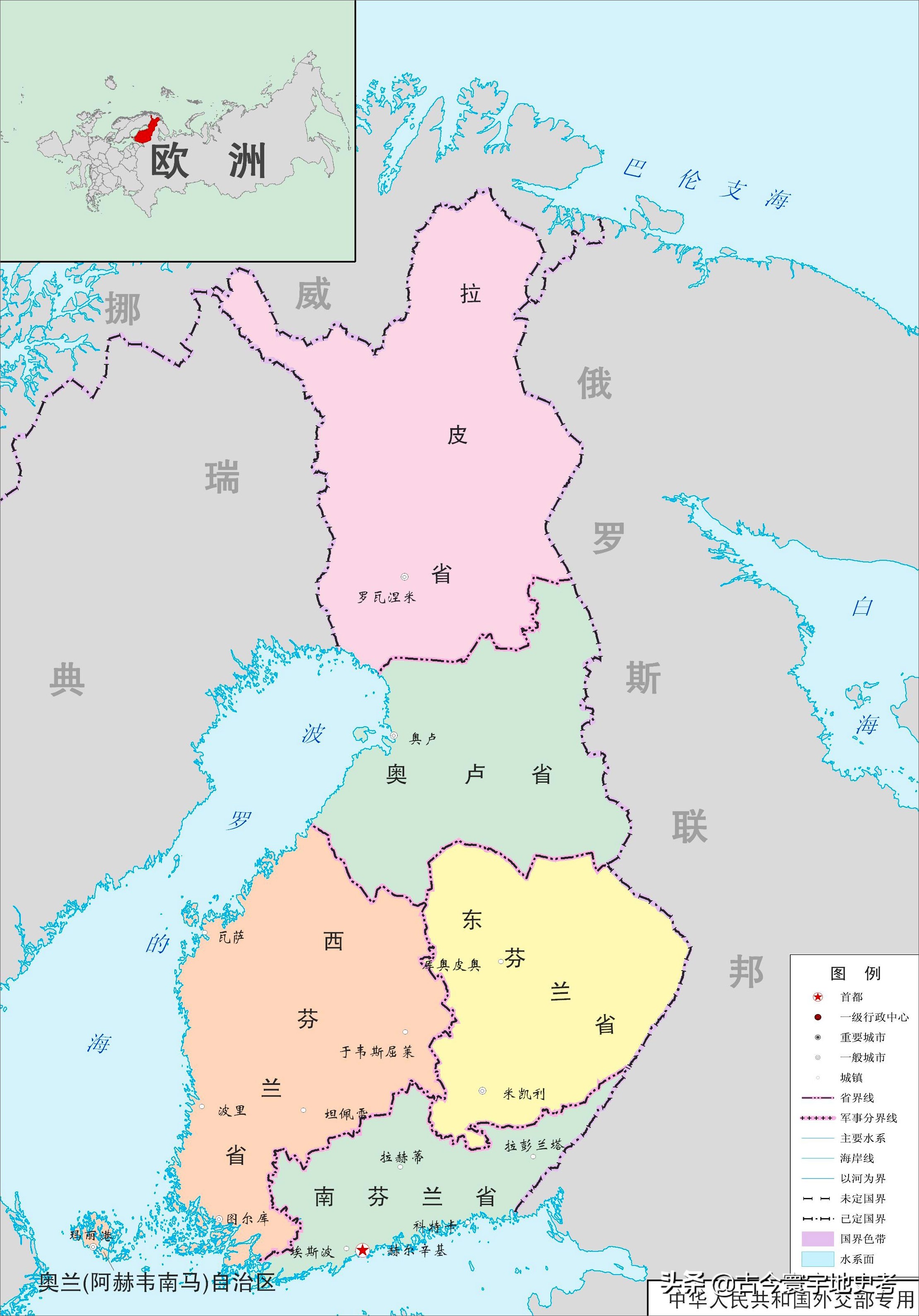 欧洲行政区划地图高清大图,欧洲国家行政区划图