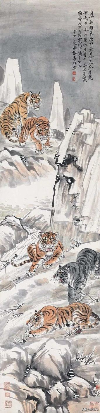 中国历代国画家传奇作品图片欣赏,六骏图国画高清大全