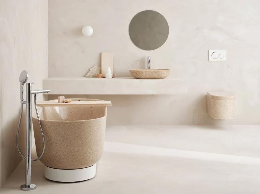 芬兰设计工作室Woodio研发的复合式木质材料壁掛马桶。