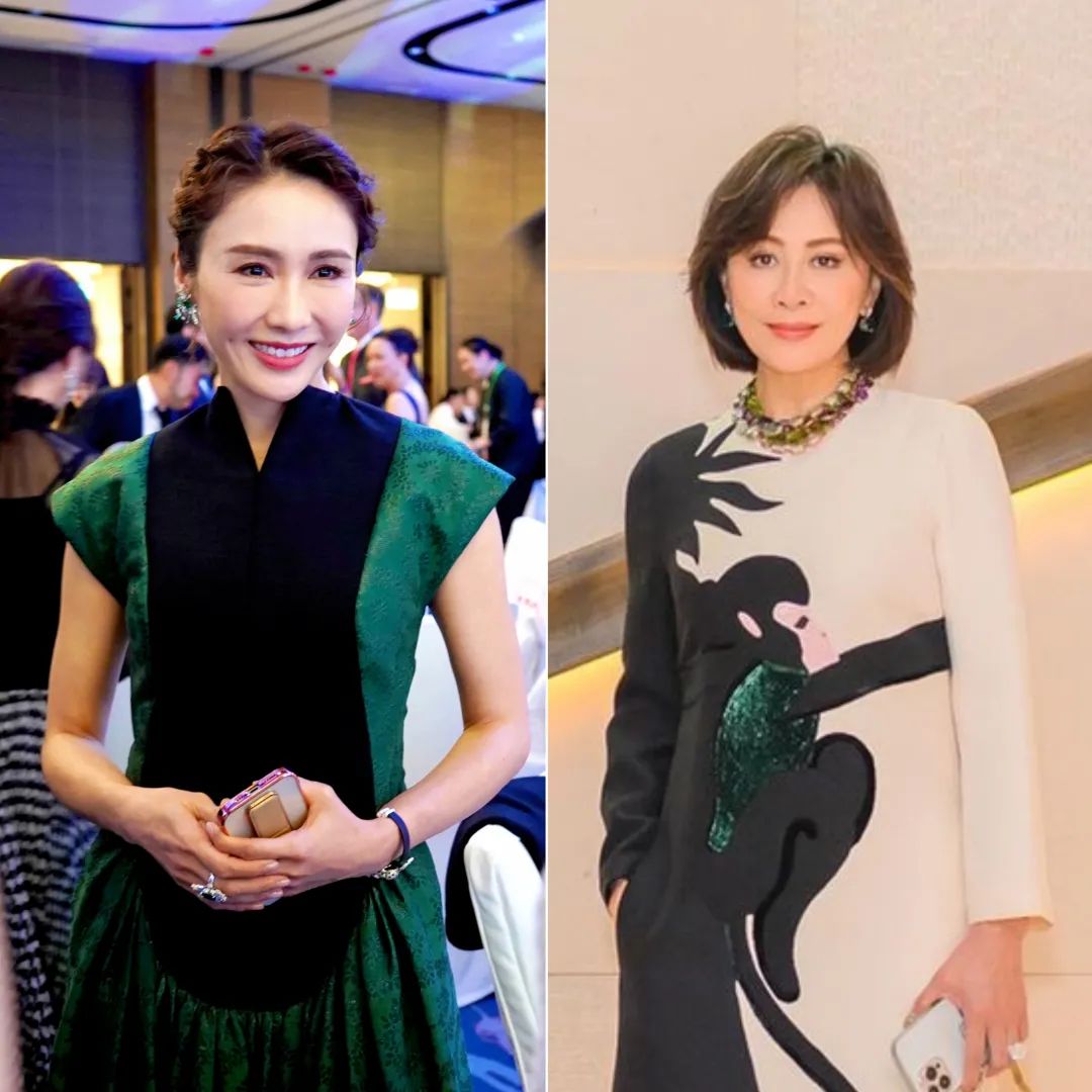 郭晶晶巩俐与明星合影,郭晶晶张曼玉合影